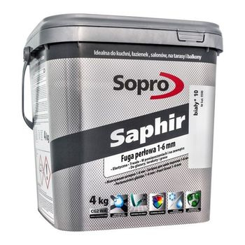 Затирка для швів Sopro Saphir 9500 біла №10 (4 кг) - зображення 1