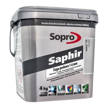 Затирка для швов Sopro Saphir 9503 серая №15 (4 кг) - зображення 1