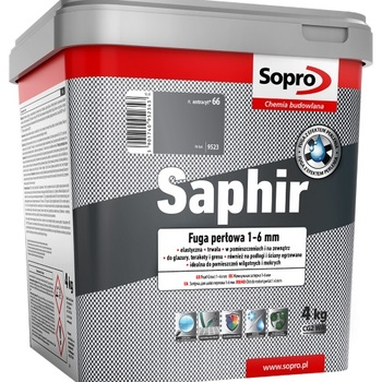 Затирка для швов Sopro Saphir 9523 антрацит №66 (4 кг) - зображення 1