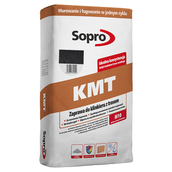 Розчин для кладки клінкерної цегли з трасом Sopro KMT 443 антрацит (25 кг) - зображення 1