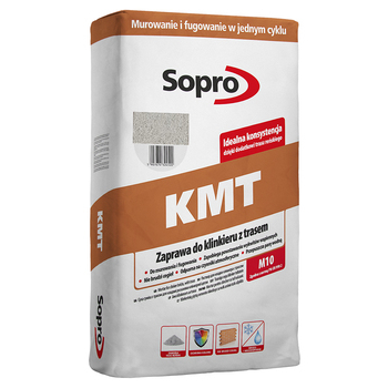Раствор для кладки клинкерного кирпича с трассом Sopro KMT 402 светло-серый (25 кг) - зображення 1
