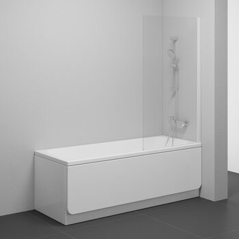 Шторка для ванны неподвижная одноэлементная NVS1-80 Transparent White 7O840100Z1 RAVAK - зображення 1