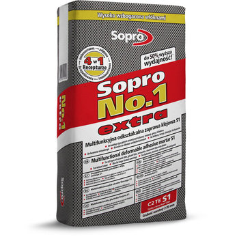 Клей для плитки Sopro №1 400 extra (22,5 кг) - зображення 1