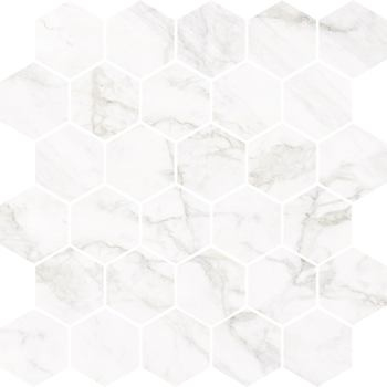 Мозаика Frost White Белый Heksagon POL 270x270x8,5 Nowa Gala - зображення 1