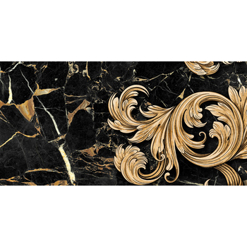 Декор Saint Laurent Decor №2 чёрный 300x600x9 Golden Tile - зображення 1