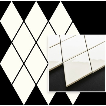 Мозаика Uniwersalna Bianco Romb Pillow 206x237x6 Paradyz - зображення 1