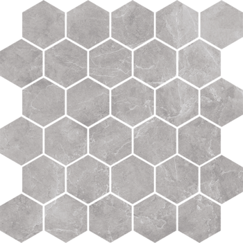 Мозаїка Silver Grey Світло-сірий Heksagon POL 270x270x8,5 Nowa Gala - зображення 1