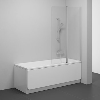 Шторка для ванни двохелементна CVS2-100 R Transparent, (7QRA0U00Z1) RAVAK - зображення 1