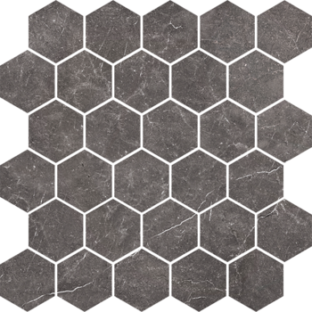 Мозаика Imperial Graphite Темно-серый Heksagon POL 270x270x8,5 Nowa Gala - зображення 1