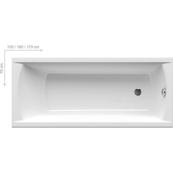 Ванна прямокутна CLASSIC 170x70 N, RAVAK - зображення 1