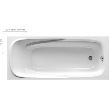 Ванна прямоугольная VANDA II 150x70, RAVAK - зображення 1