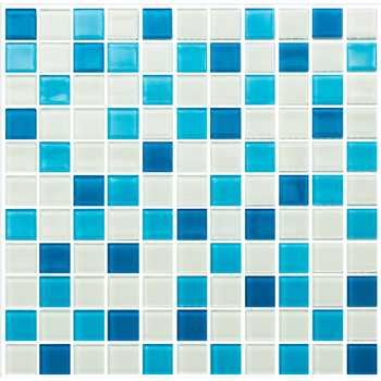 Мозаика GM 4019 C3 Blue D-Blue M-White 300x300x4 Котто Керамика - зображення 1