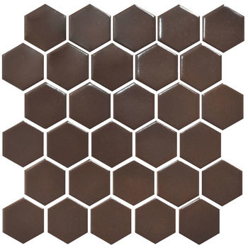 Мозаика H 6005 Hexagon Coffee Brown 295×295x9 Котто Керамика - зображення 1