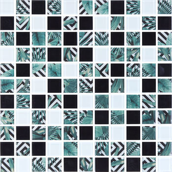 Мозаика GMP 0825021 С3 Print 24-White-Black 300×300x8 Котто Керамика - зображення 1