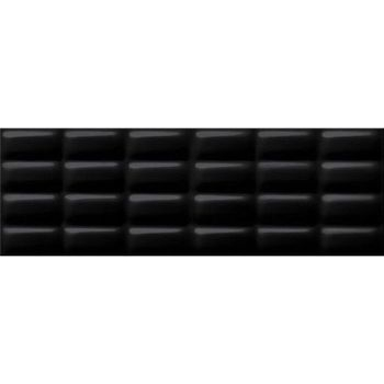 Плитка стінова Pret-a-Porter Black Glossy Pillow Structure 250×750x10 Opoczno - зображення 1