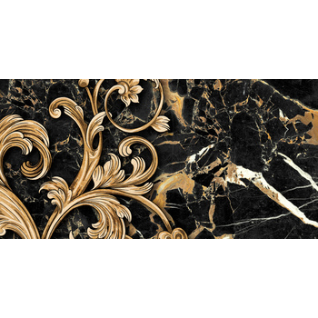 Декор Saint Laurent Decor №3 чёрный 300x600x9 Golden Tile - зображення 1