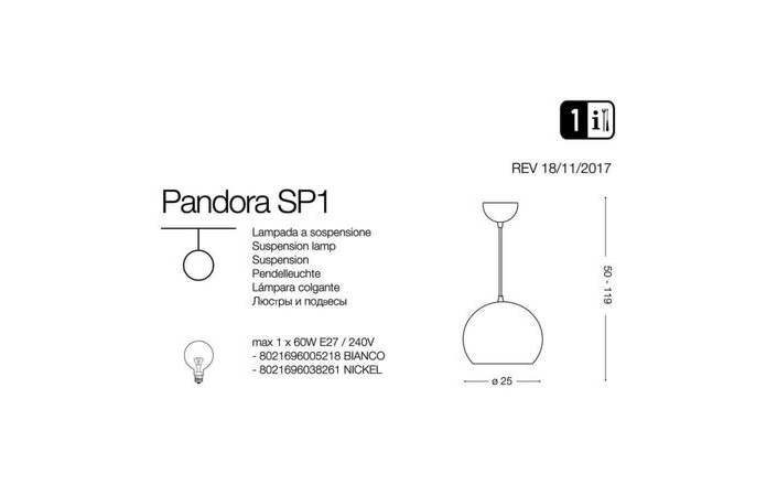 Люстра PANDORA SP1 (005218), IDEAL LUX - Зображення 005218-.jpg