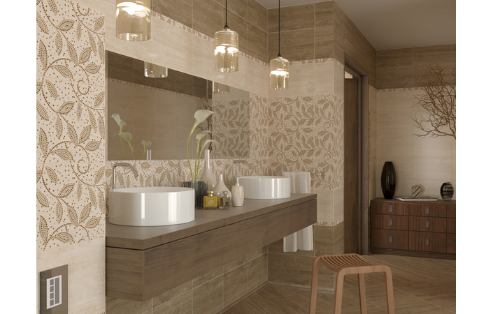 Декор Travertine Mosaic коричневый 250x400x7,5 Golden Tile - Зображення 0768b-0320129001532503292.jpg