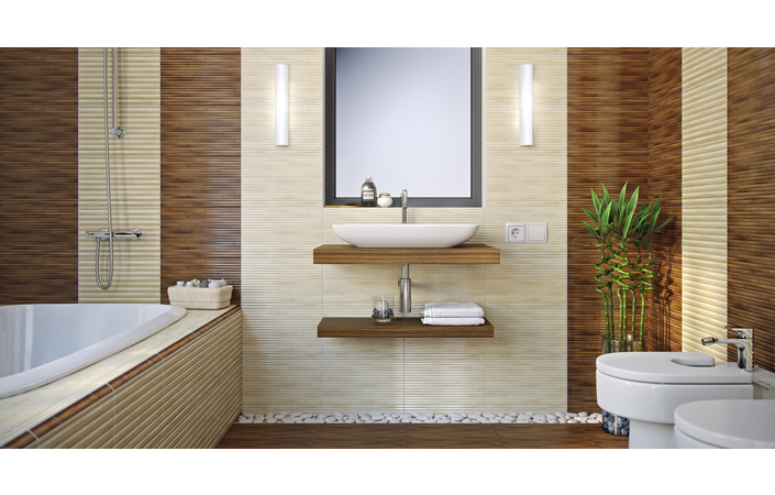 Плитка настенная Bamboo коричневый 250x400x7,5 Golden Tile - Зображення 0bf44-0639675001532592977.jpg