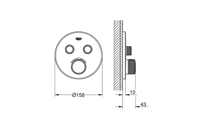 Змішувач для душу Grohtherm SmartControl 29507KF0 Black matt Grohe - Зображення 100136413-f5998.jpg