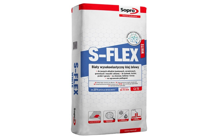 Клей для плитки Sopro S-Flex white 202 (22,5 кг) - Зображення 100225204-a08f8.jpg