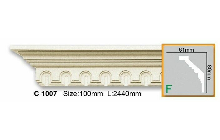 Карниз полиуретановый Gaudi Decor (С 1007 2.44м Flexi), ELITE DECOR - Зображення 10280600-23938.jpeg