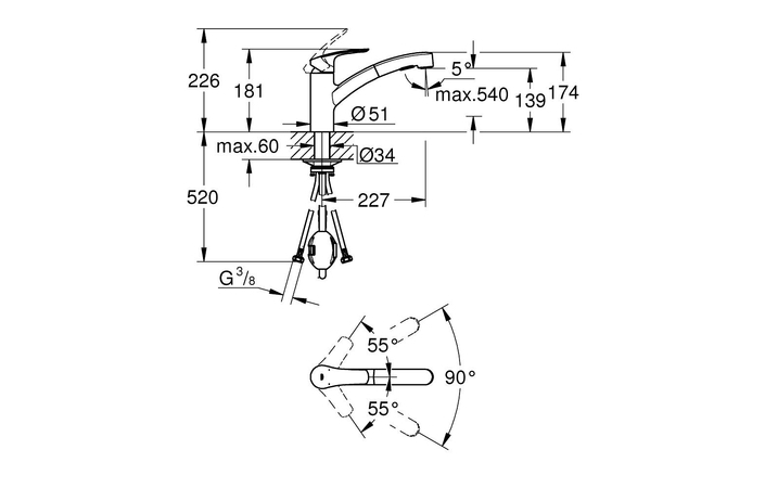 Смеситель для кухни Eurosmart 30305001 Grohe - Зображення 114866313-363ed.jpg