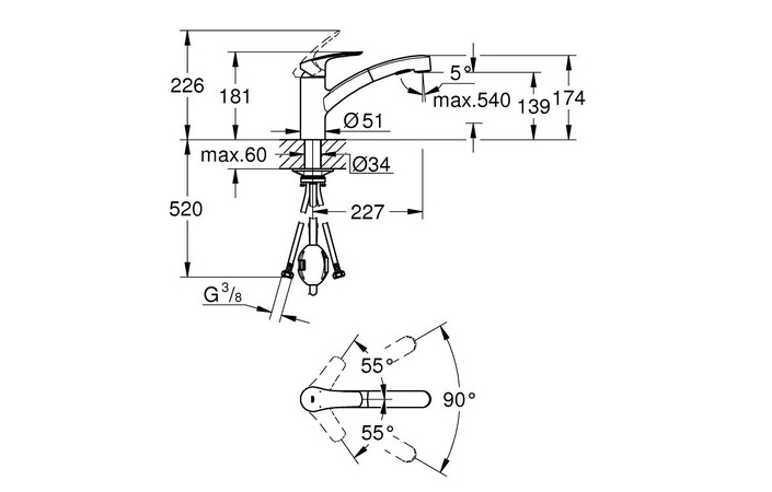 Смеситель для кухни Eurosmart 30305001 Grohe - Зображення 114866313-8215b.jpg