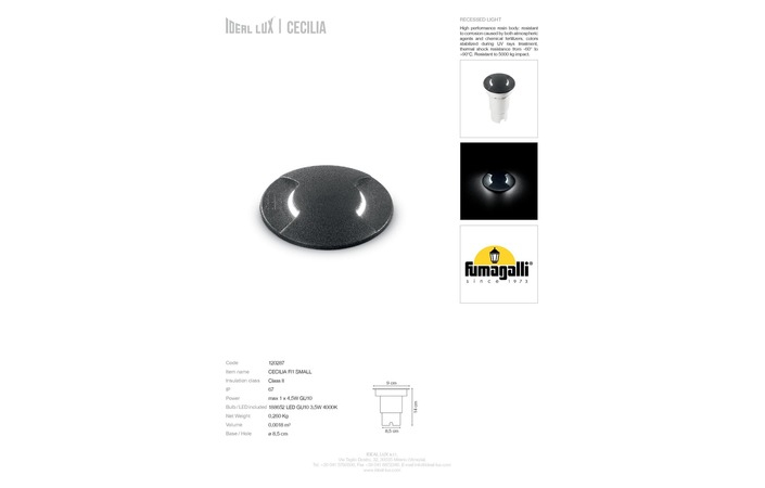 Світильник вуличний CECILIA PT1 SMALL (120287), IDEAL LUX - Зображення 120287_SC.jpg