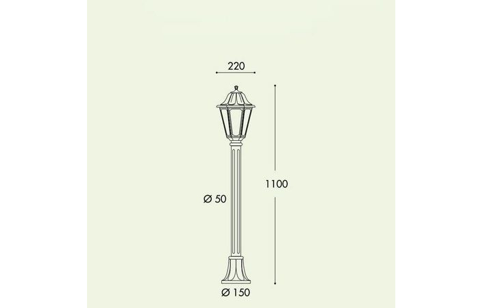 Світильник вуличний ANNA PT1 BIANCO (120454), IDEAL LUX - Зображення 120454-.jpg