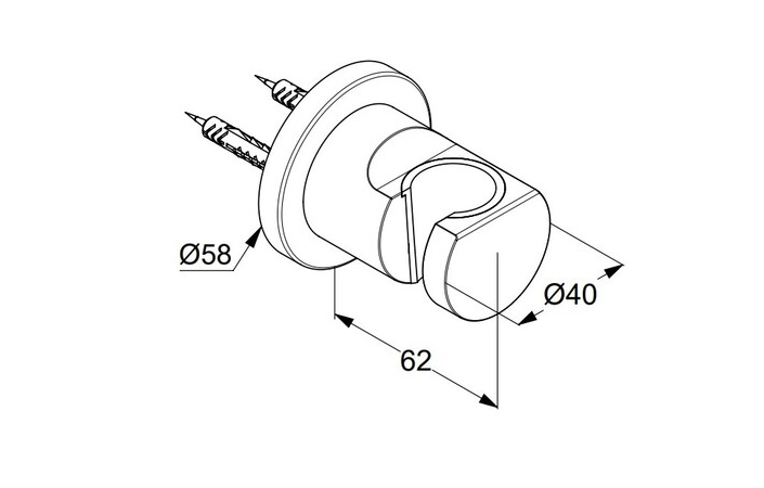 Держатель для ручного душа DN 15 Nova Fonte 20552N0-15 Kludi - Зображення 125007101-68f6f.jpg