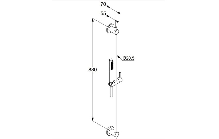 Душевой набор 1S Nova Fonte Puristic 20840N0-15 Kludi - Зображення 125008787-21473.jpg