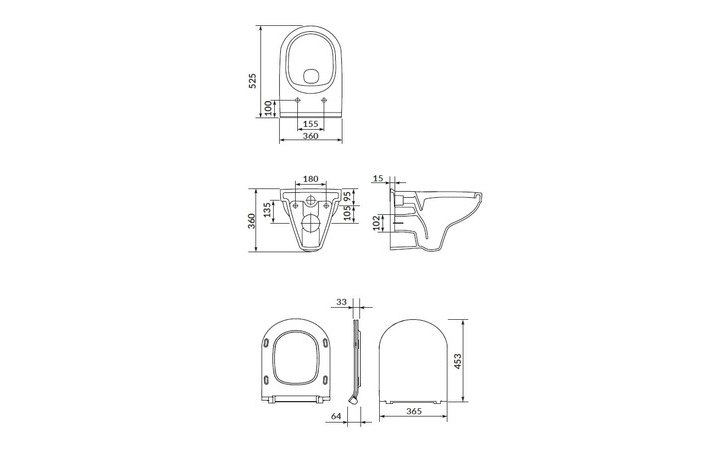 Унитаз подвесной Zip SimpleOn с крышкой Slim дюропласт soft close SZCZ1002826324 Cersanit - Зображення 128398865-fdd7a.jpg