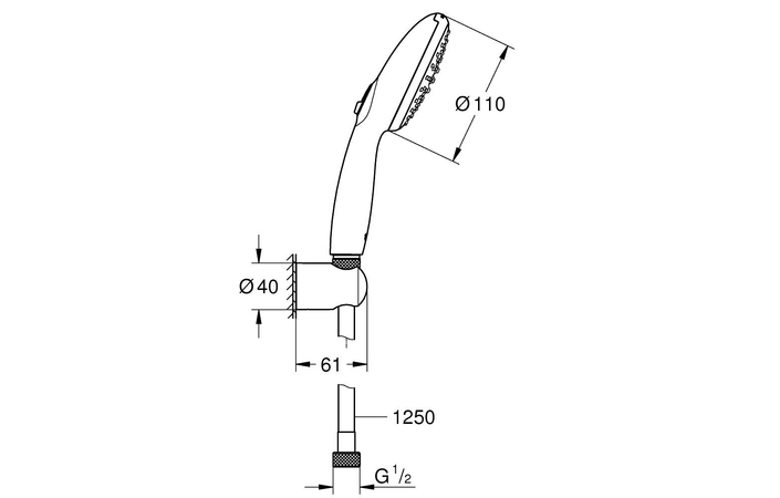 Душевой набор Tempesta 110 261642433 Grohe - Зображення 129982867-2ae2d.jpg