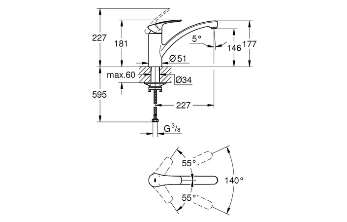 Змішувач для кухні Eurosmart DN 15 332812433 Black Grohe - Зображення 129986488-dd905.jpg