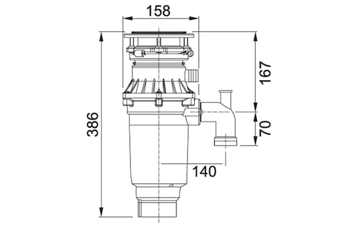 Подрібнювач харчових відходів Turbo Elite TE-75S Slimline FRANKE - Зображення 130553479-b508f.jpg