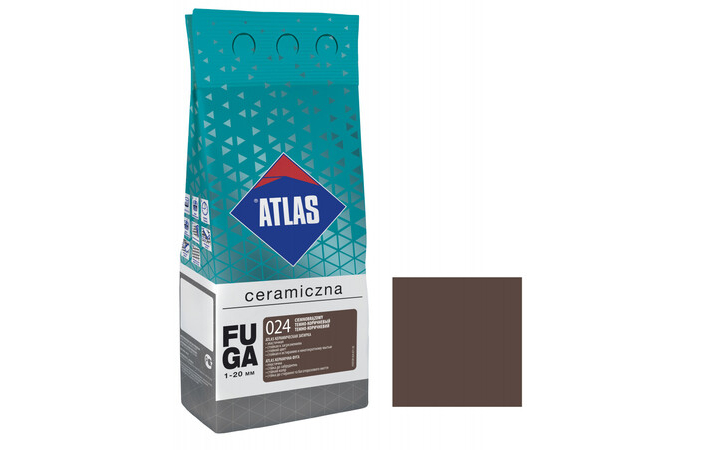 Затирка для швов Atlas керамическая темно-коричневый №024 (2 кг) - Зображення 132588936-35ec2.jpg