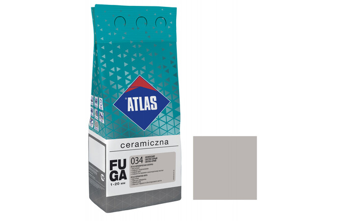 Затирка для швов Atlas керамическая светло-серый №034 (2 кг) - Зображення 132588937-a3e15.jpg