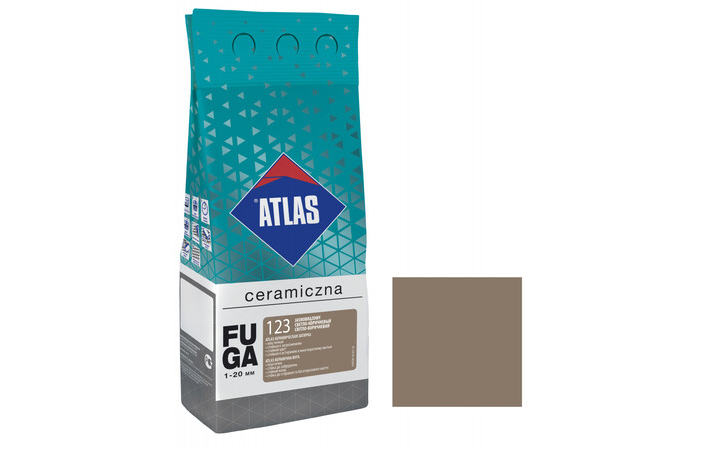 Затирка для швов Atlas керамическая светло-коричневый №123 (2 кг) - Зображення 132588946-0ba86.jpg