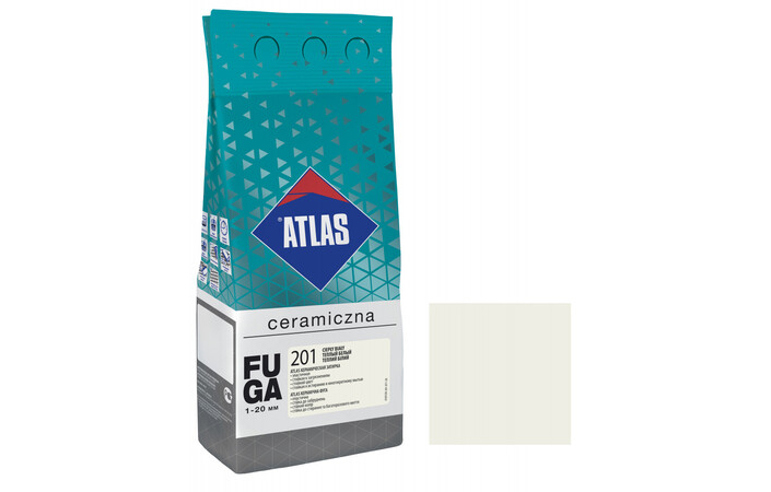 Затирка для швов Atlas керамическая теплый белый №201 (2 кг) - Зображення 132589450-af3cb.jpg