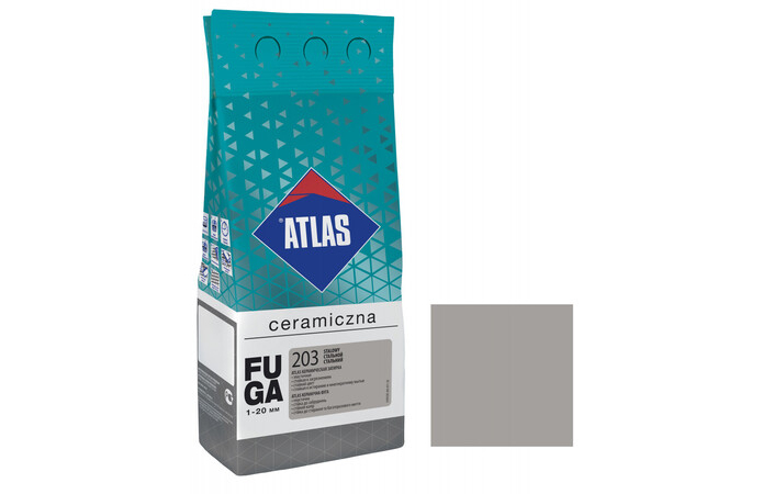 Затирка для швів Atlas керамічна сталевий №203 (2 кг) - Зображення 132590732-b8717.jpg