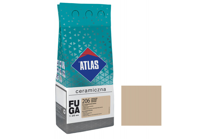Затирка для швів Atlas керамічна капучино №206 (2 кг) - Зображення 132590735-ccd6e.jpg