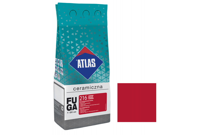 Затирка для швов Atlas керамическая красный №216 (2 кг) - Зображення 132592364-d520c.jpg