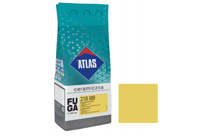 Затирка для швов Atlas керамическая лимонный №218 (2 кг) - Зображення 132593295-bb8e0.jpg