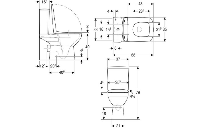 Компакт з кришкою Selnova Square 503.086.00.1 Geberit - Зображення 136884618-a2671.jpg