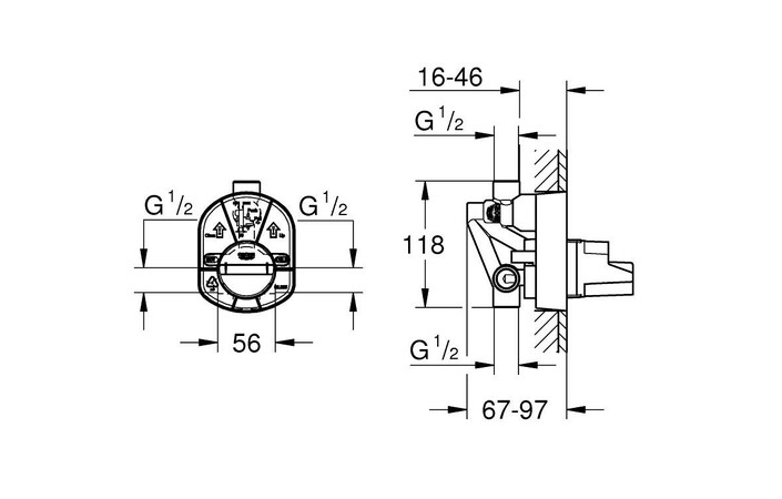 Встроенная часть смесителя 33963000 Grohe - Зображення 136971338-03514.jpg