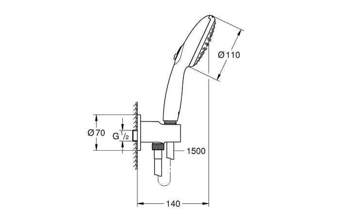 Душевой набор New Tempesta 100 264062433 Grohe - Зображення 137103782-6b0b1.jpg