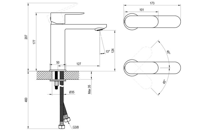 Смеситель для умывальника CR II 014.20BL Chrome X070458 RAVAK - Зображення 137359719-33976.jpg