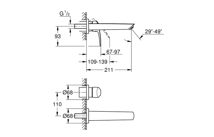 Смеситель для умывальника M-Size Eurosmart 293382433 Grohe - Зображення 138430607-99c32.jpg