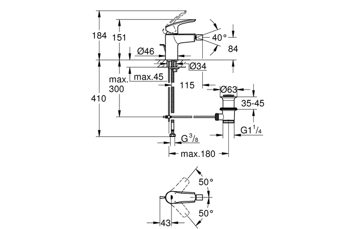 Смеситель для биде Eurosmart S-Size 329292433 Grohe - Зображення 142303466-862d8.jpg